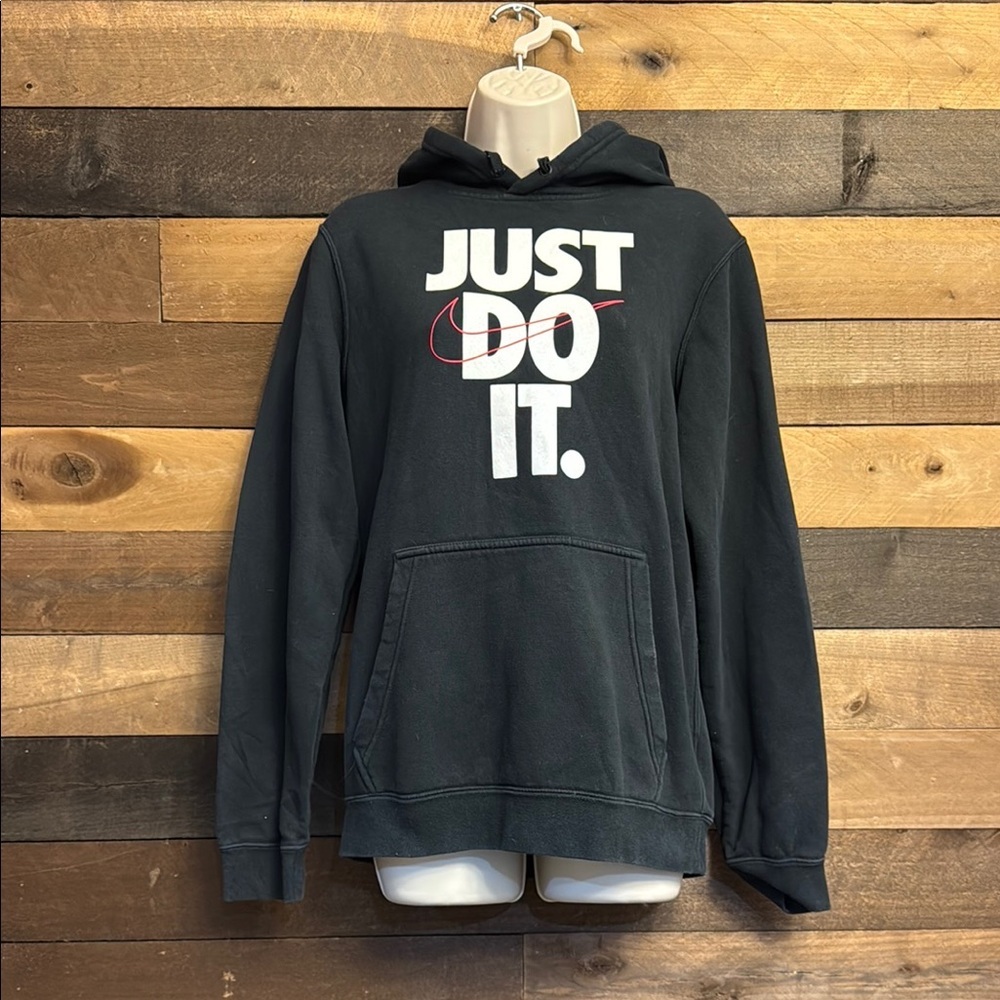 Nike Black 'Just Do It' Hoodie - Size Small